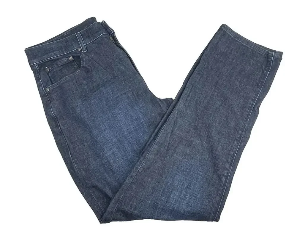 Mott & Bow Mosco Straight Leg Jeans Mens 34x30 Dark Indigo Blue Denim Stretch